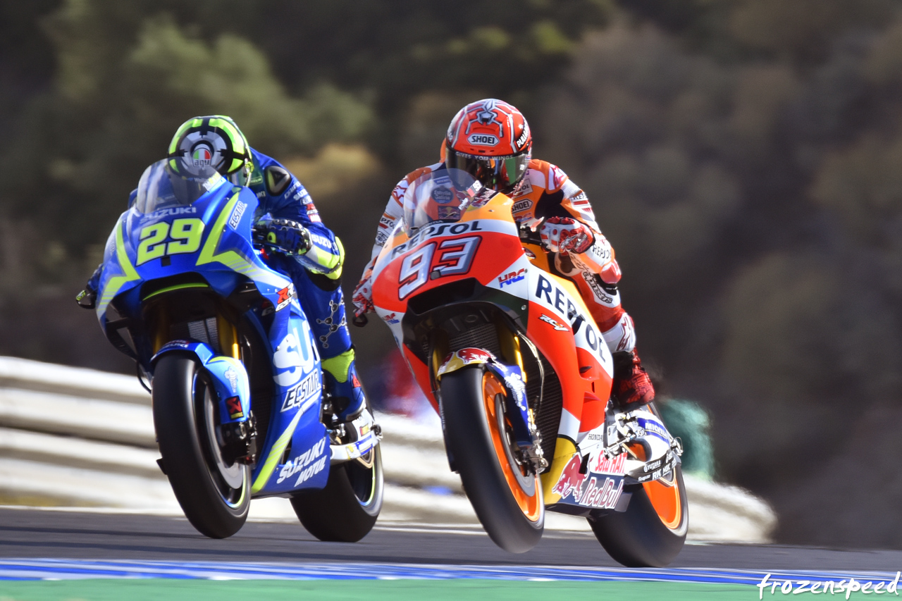 Marc Marquez Andrea Iannone duel