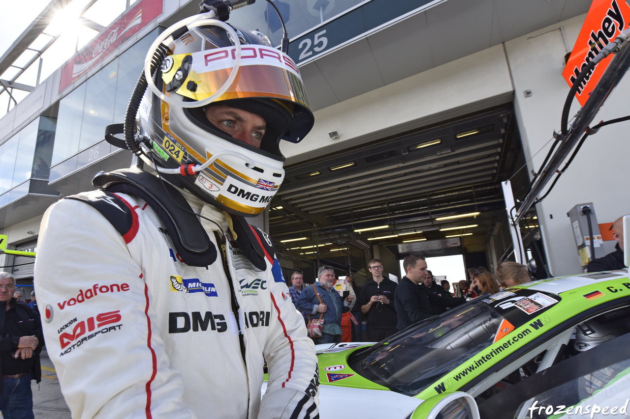 Nick Tandy Porsche action portrait